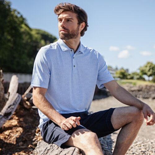 Cutter & Buck Virtue Eco Pique Botanical Print Recycled Mens Polo Thumbnail