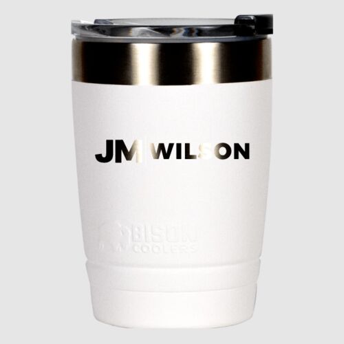 White 12oz Bison Tumbler (JM Wilson) Thumbnail