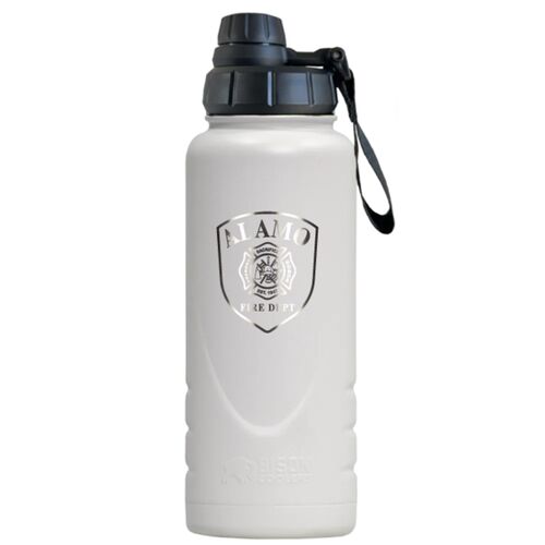 White 32 oz. Bison Water Bottle (Alamo Fire) Thumbnail