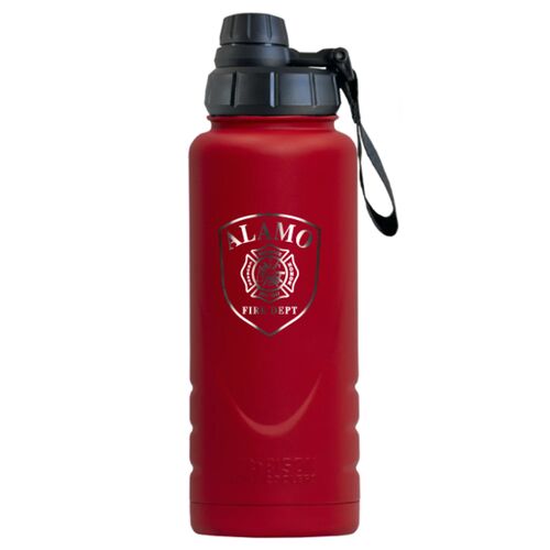 Red 32 oz. Bison Water Bottle (Alamo Fire) Thumbnail