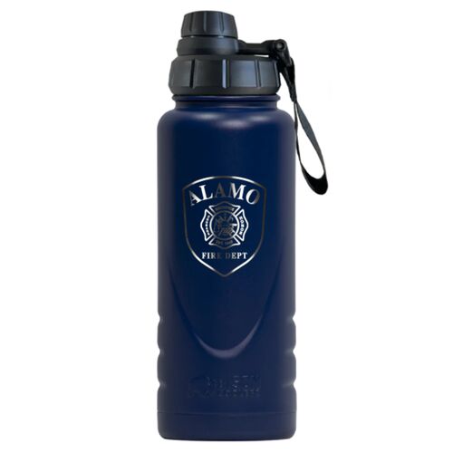 Navy 32 oz. Bison Water Bottle (Alamo Fire) Thumbnail