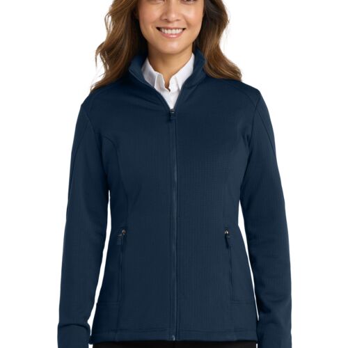 Women's Grid Fleece Jacket (NAME OPTION) Thumbnail