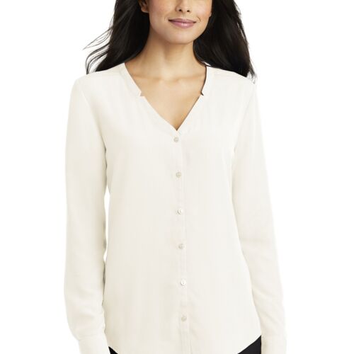 Women's Long Sleeve Button Front Blouse (Yeo & Yeo) Thumbnail