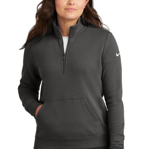 Women's Club Fleece Sleeve Swoosh 1/2 Zip (sport option) Thumbnail