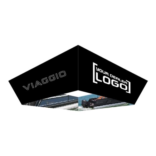 10 x 3.5 ft. Hanging Banner Tapered Square Double-Sided (Viaggio) Thumbnail