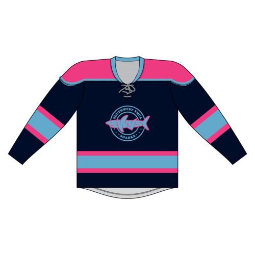 Sublimated Hockey Jersey with Lace Neck Thumbnail