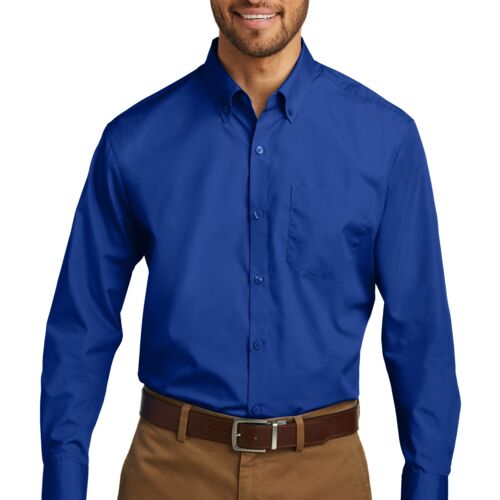 Port Authority® Tall Long Sleeve Carefree Poplin Shirt Thumbnail