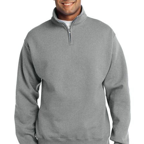 NuBlend® Quarter-Zip Cadet Collar Sweatshirt (NUMBER OPTION) Thumbnail