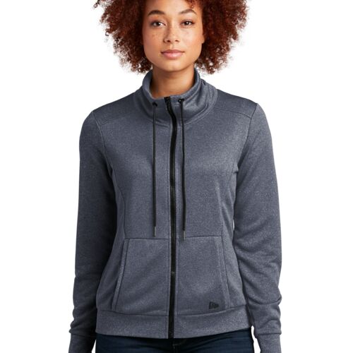 Women's Performance Terry Full Zip Cowl (Next Level) Thumbnail