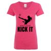 Women’s Glitter V-Neck T-Shirt Thumbnail