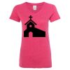 Women’s Glitter V-Neck T-Shirt Thumbnail