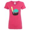 Women’s Glitter V-Neck T-Shirt Thumbnail