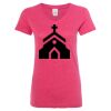 Women’s Glitter V-Neck T-Shirt Thumbnail