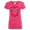 Women’s Glitter V-Neck T-Shirt Thumbnail